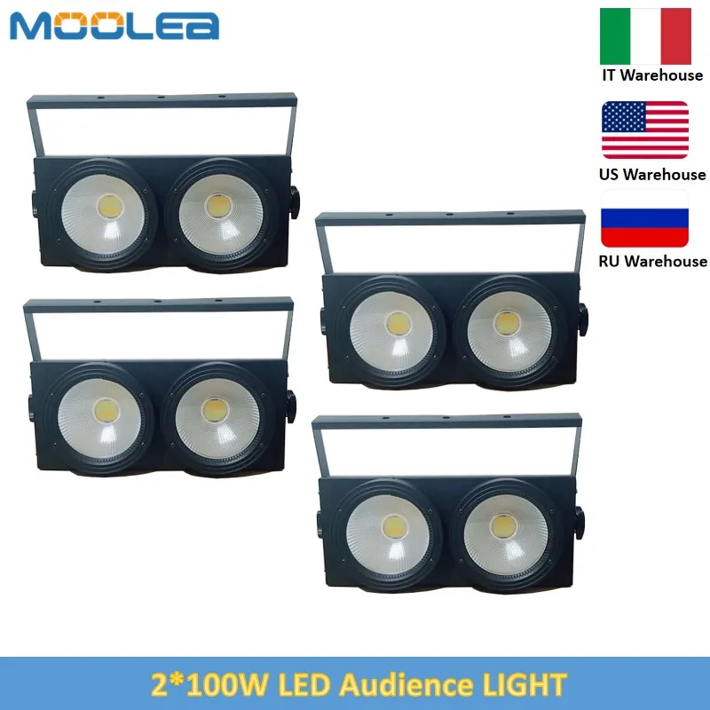 Two Eye Blinder 2 Eye 2x100w COB Blinder Light 200W COB Blinder Lights Cold White Warm White Audience Light Flight Case Option