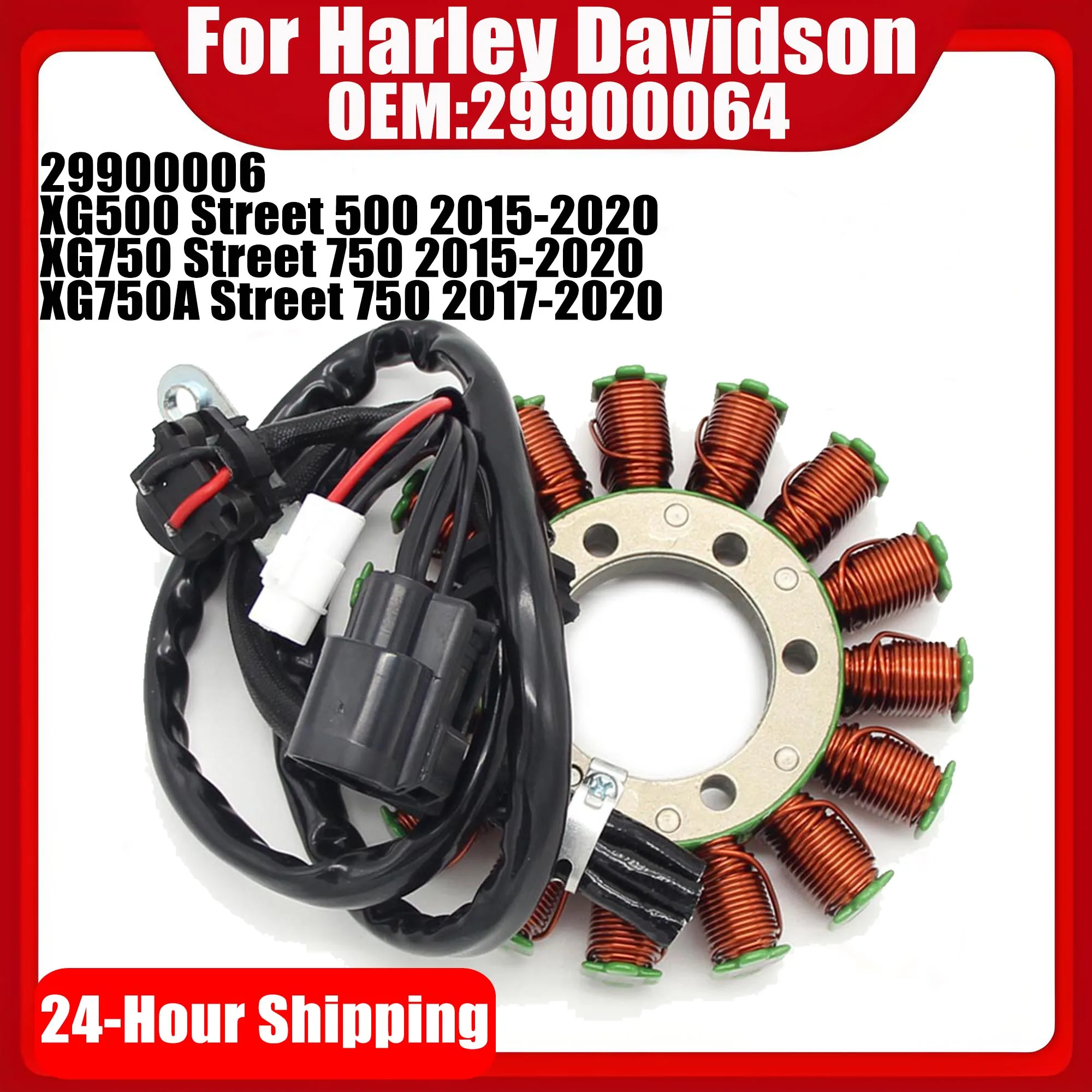Bobina de Estator para Generador Harley Davidson XG500 Street 500 XG750 XG750A Street 750 29900064, Bobina de Magneto