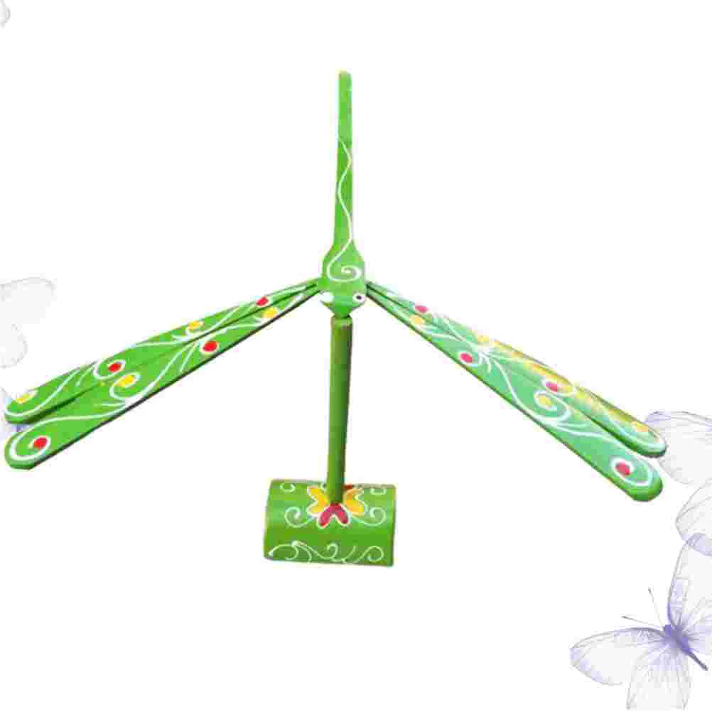Bouncy Balls Educational Toys Kids Outdoor Balance Dragonfly Bamboo Model Toddler