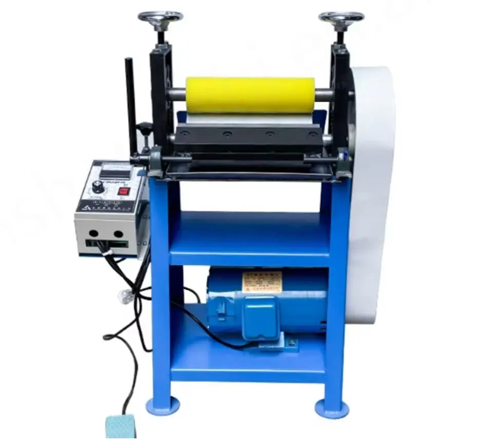 Mechanical Electrical Speed Control Leather Machinery PU Leather Puller Shoulder Belt Drum Press Laminating Brush Glue Machine