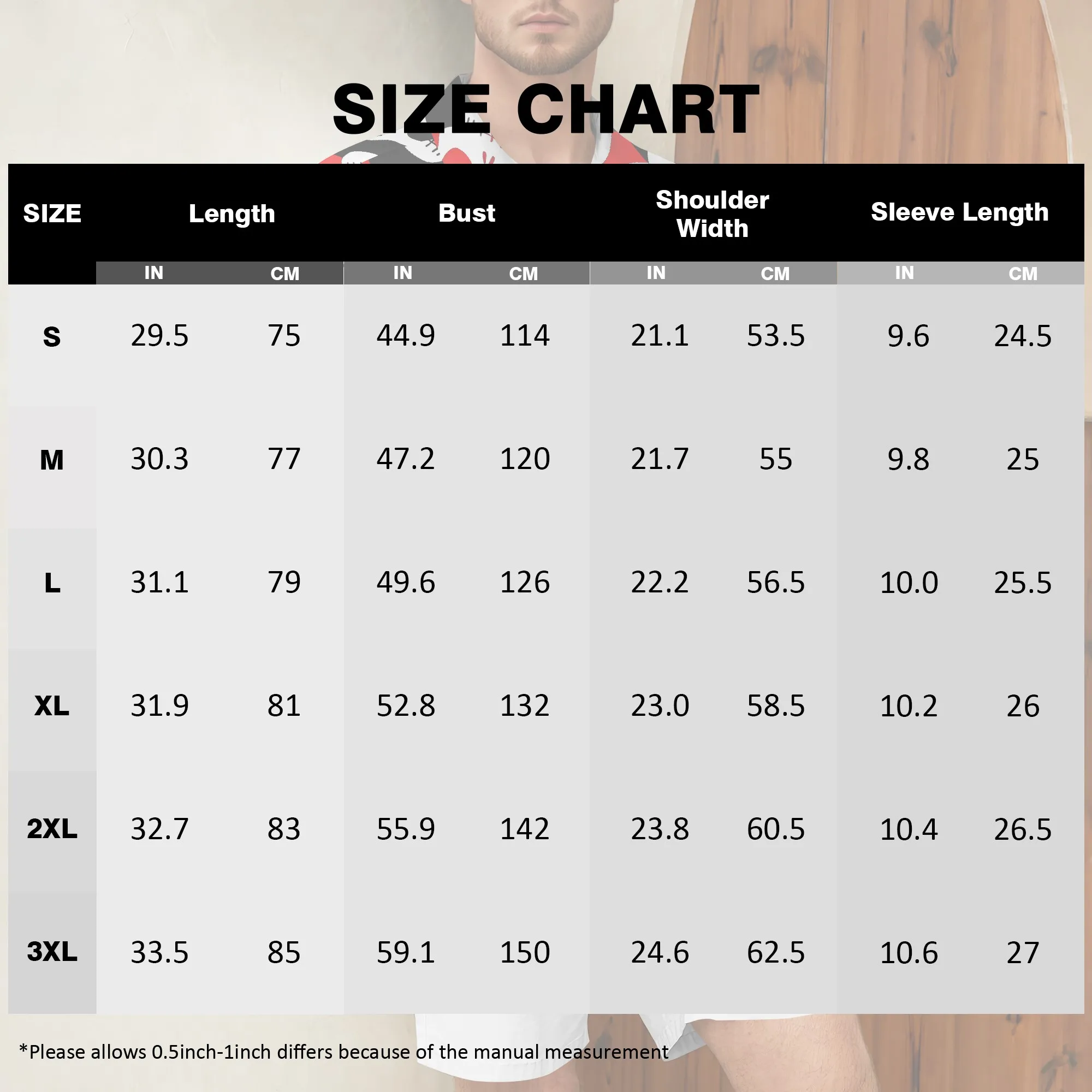 YEAE Red Black Skull Print Shirt for Men Summer Casual Short Sleeve Top