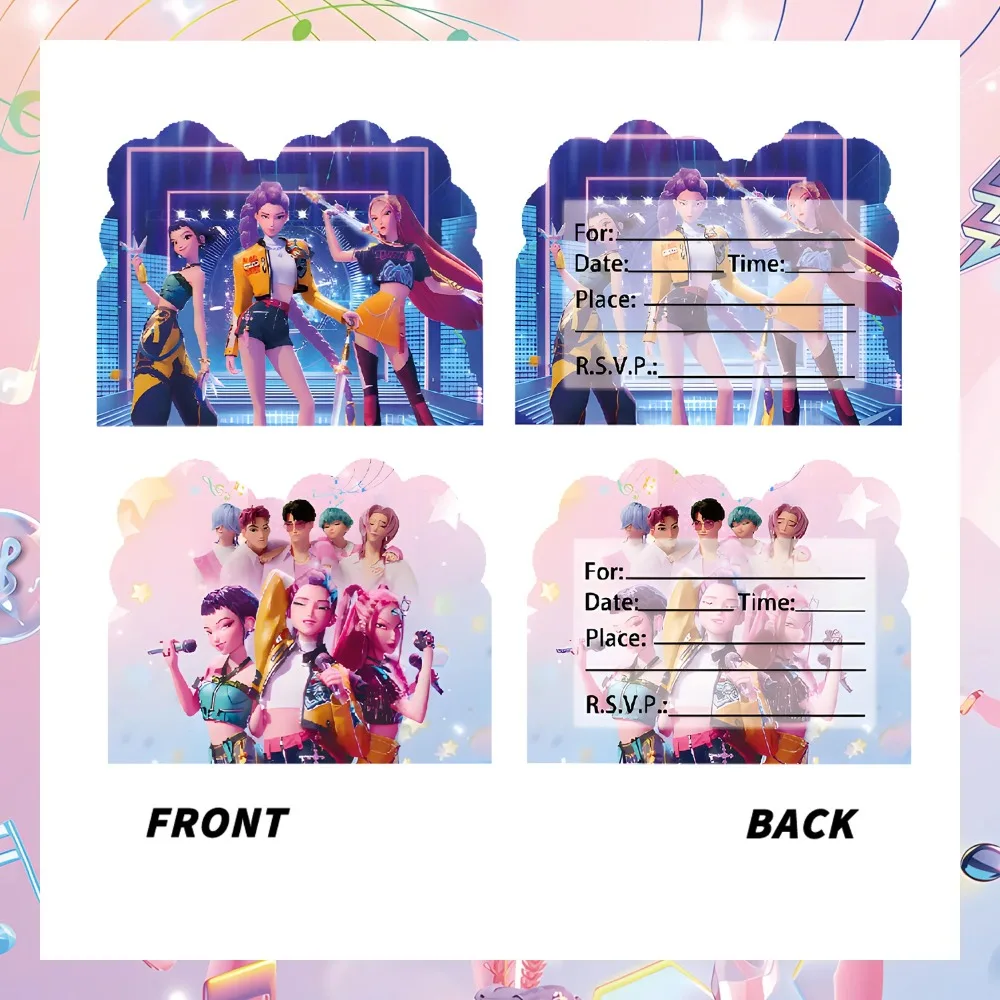 مجموعة جديدة من Dem Hunters Kpop لتزيين حفلات أعياد الميلاد للأطفال وحفلات استقبال المولود الجديد ومستلزمات الحفلات هدية #4