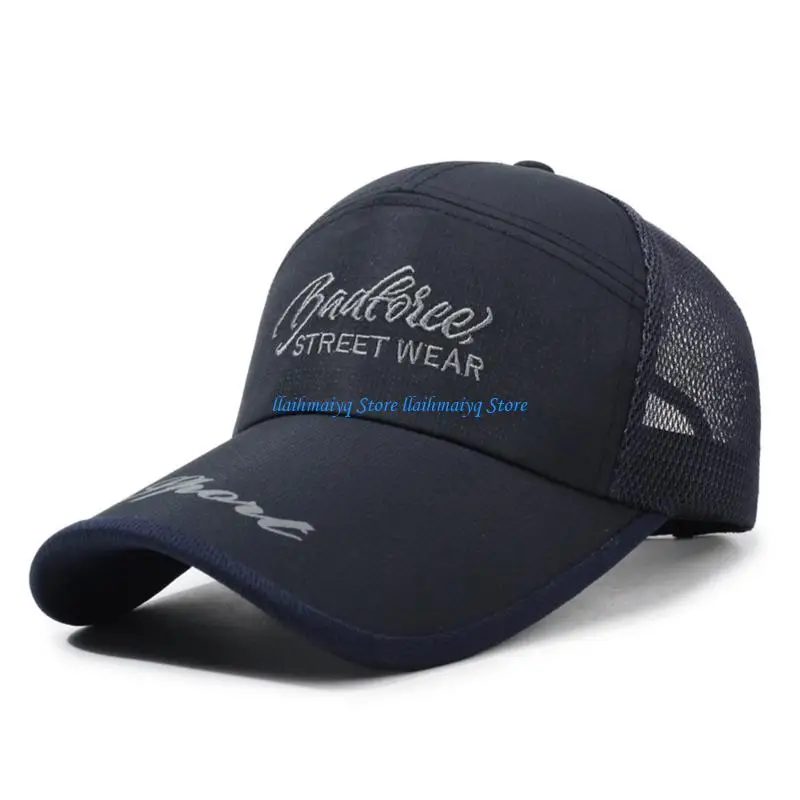

573B Breathable Sporty Cap With Elastic Closure And Sun Shielding Adjustable Baseball Hat Perfect For Running Hiking