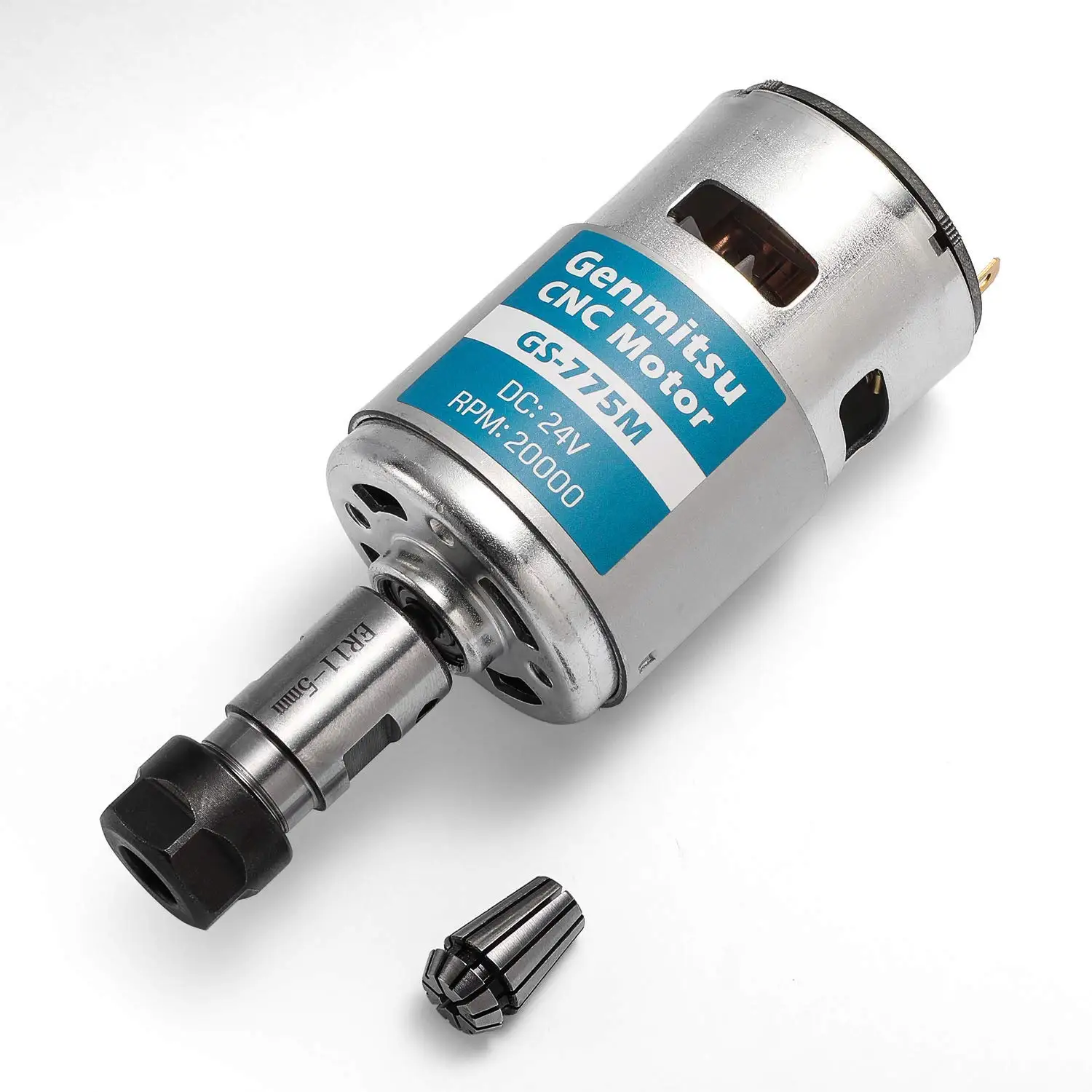 Imagem -05 - Motor do Eixo Cnc mm Er11 Collet Grupo dc 24v Motor Elétrico para 3018 Router 20000rpm 775 Genmitsu-gs775m