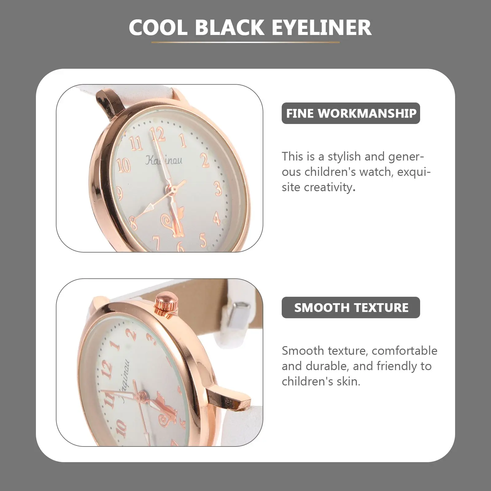 Glass Alloy PU Vivid Simple Practical Clear Time Display Smooth Durable Skin Friendly Versatile Matching Kids Casual Watch