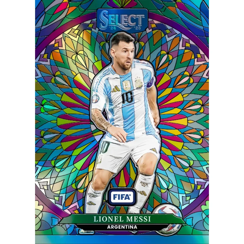 DIY Panini Homemade Football Signature Collection Card FIFA World Cup Messi Mbappe Yamal Ronaldo Stained Glass Series