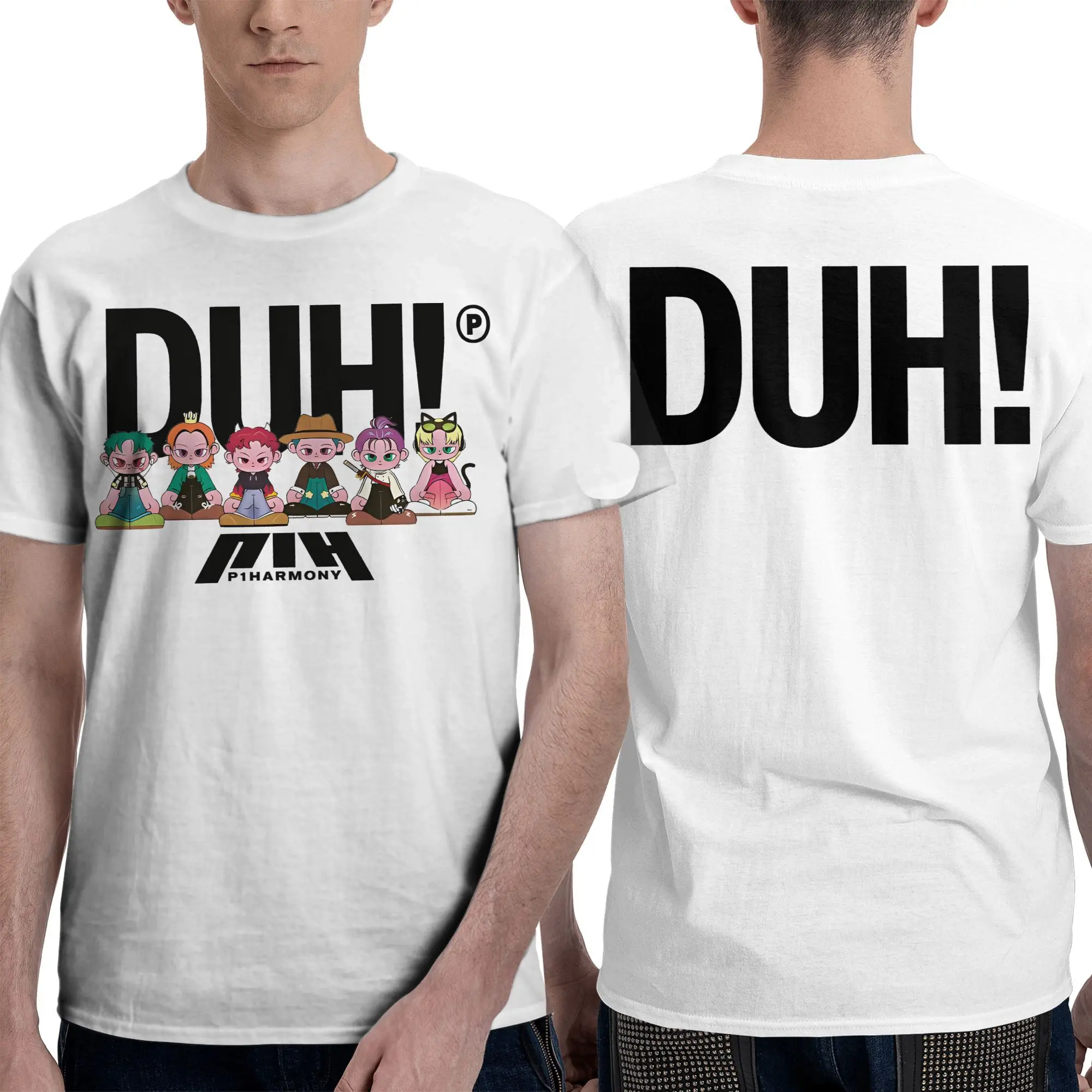 

Men Women P1harmony DUH Album T Shirt 100% Cotton Tops Humor Short Sleeve Round Neck Tee Shirt Gift T-Shirts