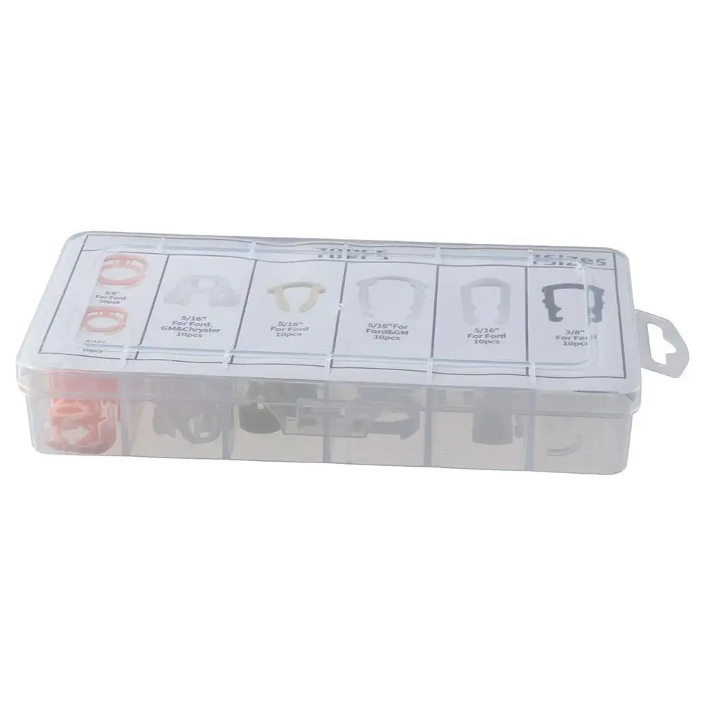 70 peças de acessórios de carro clipe de retenção de linha de combustível de nylon clipe de retenção de linha de combustível variedade clipe de retenção para carro