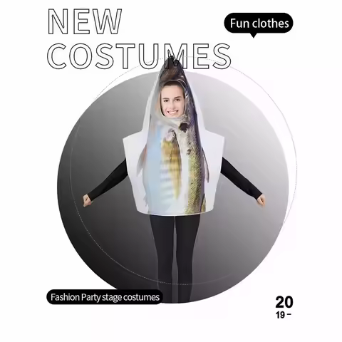 Halloween Funny Scared Costume Digital Print European American Carnival Party Cosplay Stage Performance Outfit