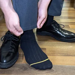 Calcetines de tubo de algodón para hombre, medias suaves, transpirables, desodorantes, para las cuatro estaciones, para negocios y formales, CLEVER-MENMODE