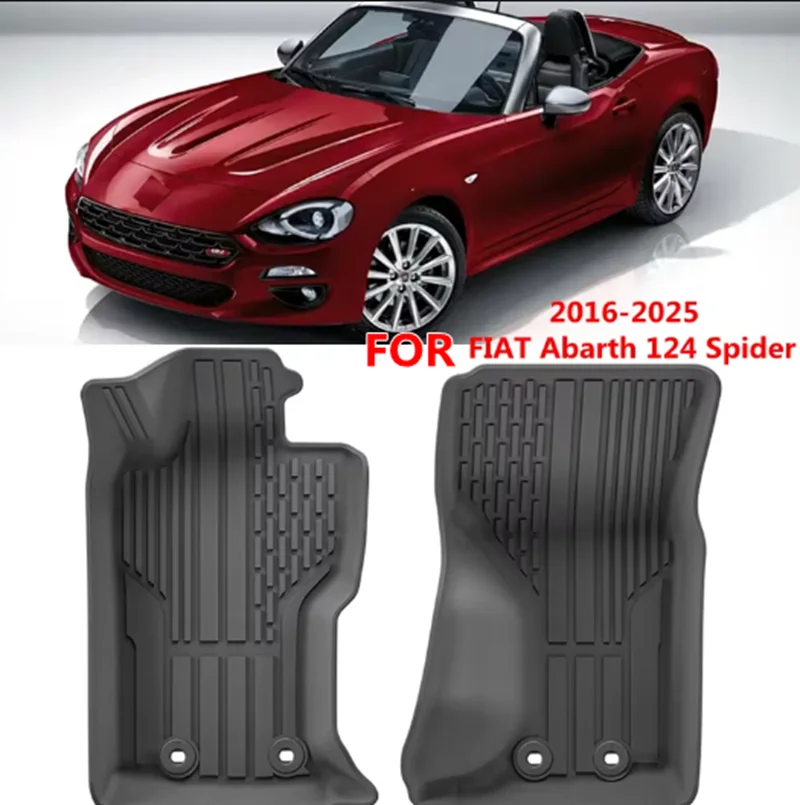 Use for 2016-2025 FIAT Abarth 124 Spider car carpet FIAT 124 AllWeather Floor Mat Full Set Trim to FIAT124 waterproof floor mat