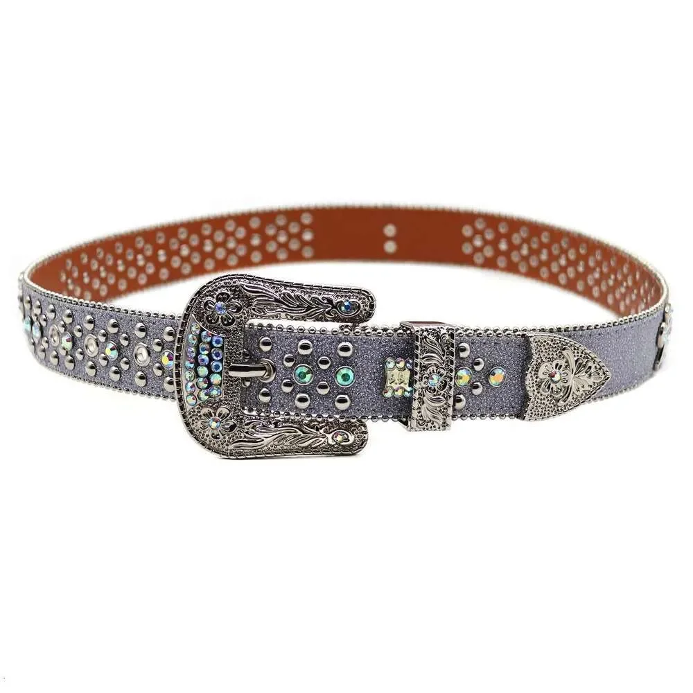 Punk Rock Belts for Women Luxury Brand Letter Rhinestone Bling Buckle PU Decorative Y2k Waist Belt Vintage Men Jean Waistband