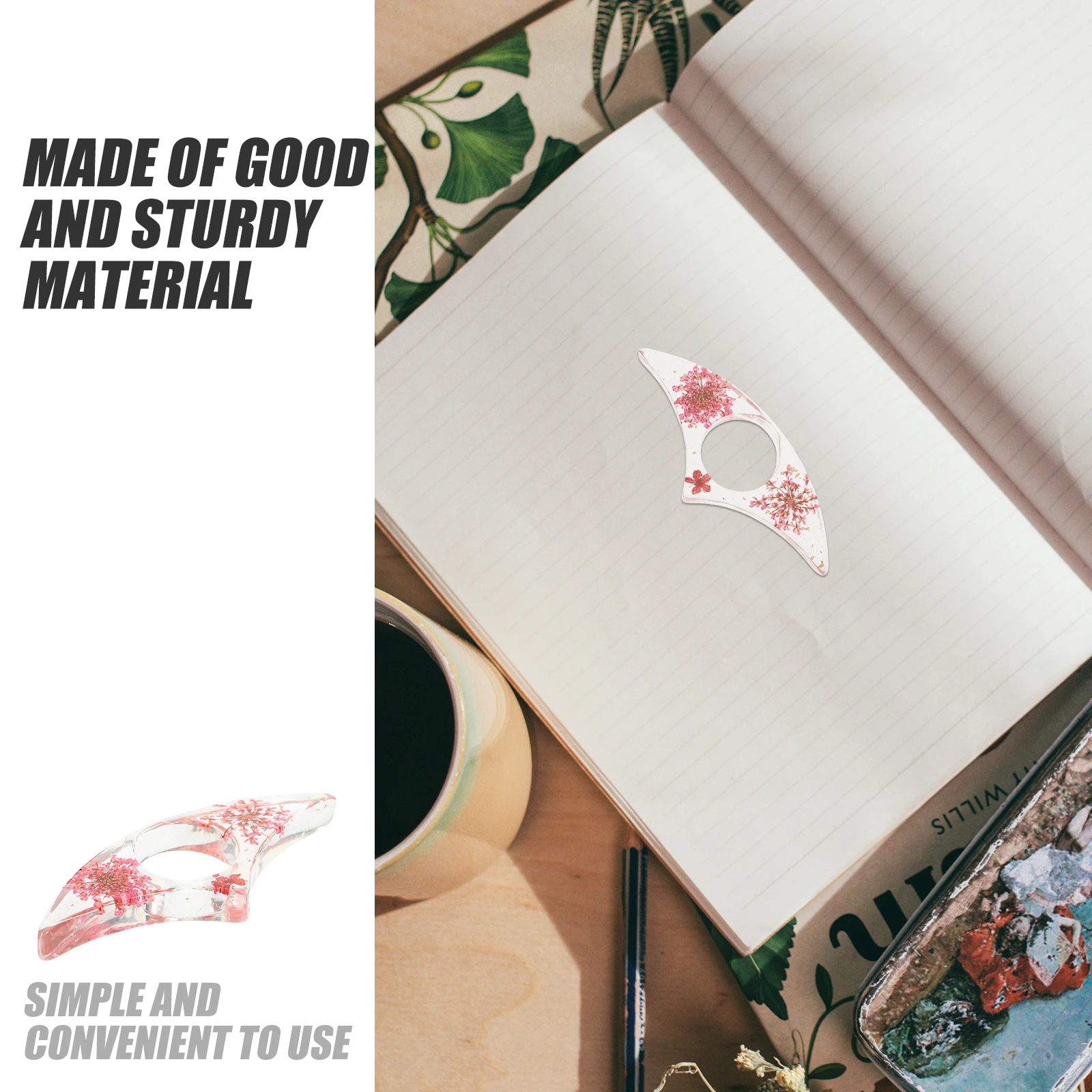 

Creative Book Page Holder Thumb Lightweight Portable Plastic Book Opener Holder For Reading Lovers Decorative Bookmark Small