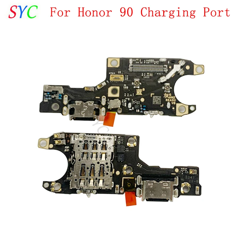 USB Charging Port Connector Board For Honor 90 Charging Connector with Sim Card Reader Repair Parts