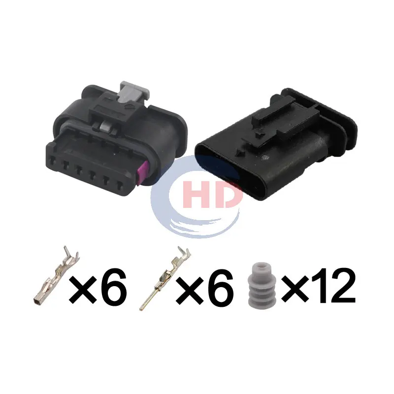 1-20 sets 6 Pin Waterproof Accelerator Throttle Pedal Position Sensor Plug 1-2141325-1 DJ7062-1.2-21