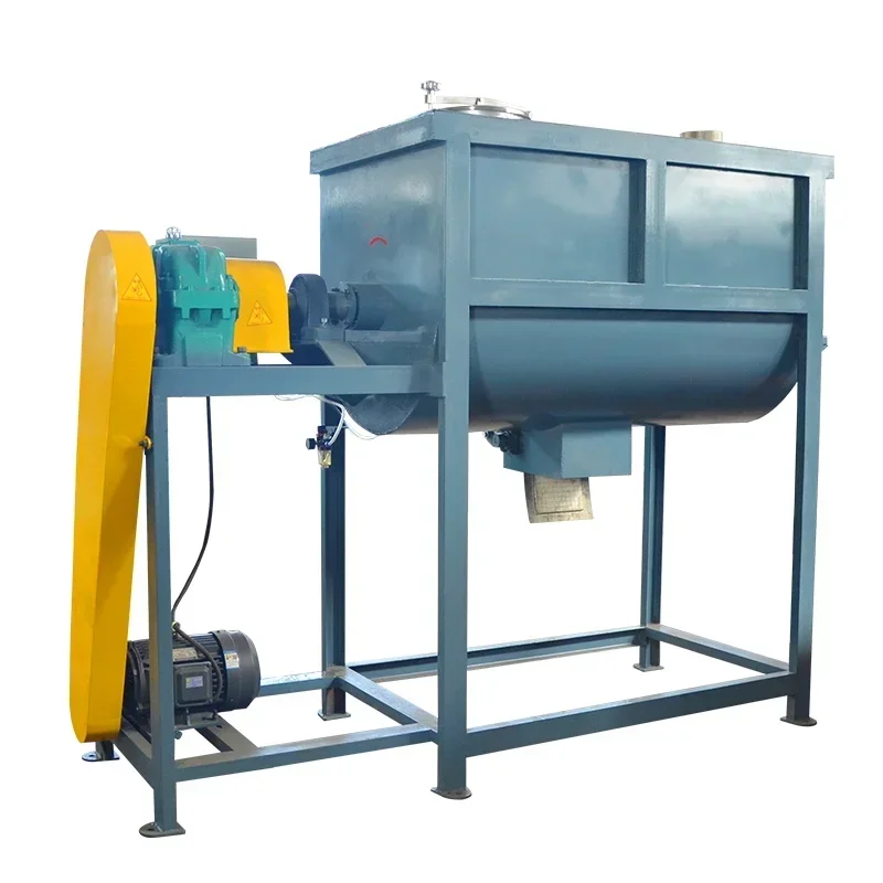 Food Chemical Dry Powder Stainless Steel Horizontal Mixer  Animal Food Pelletizer Feed Pelletizer  Feed processing machines