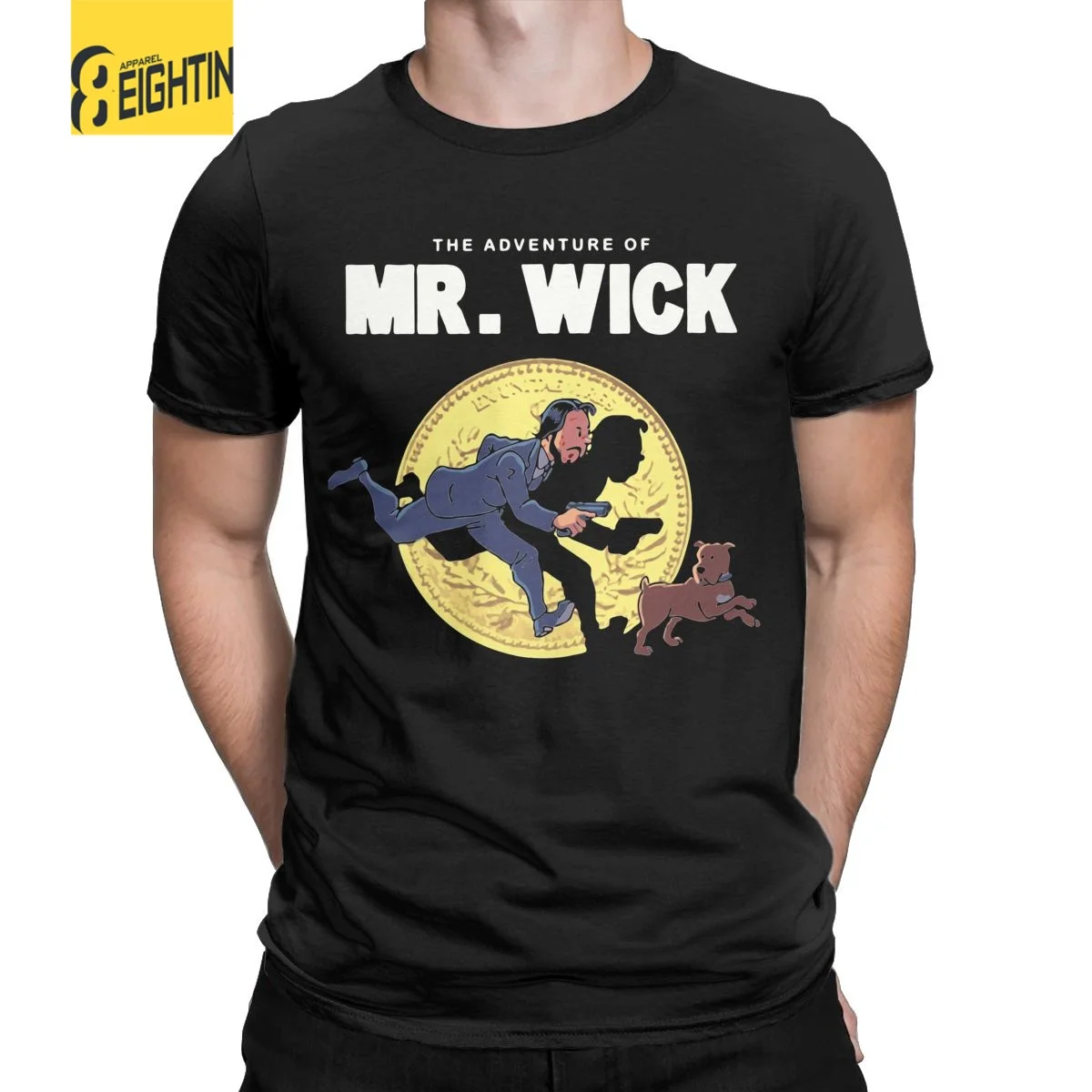 John Wick The Movies T Shirt Men\'s Cotton Vintage T-Shirts Crewneck Tees Short Sleeve Clothes New Arrival