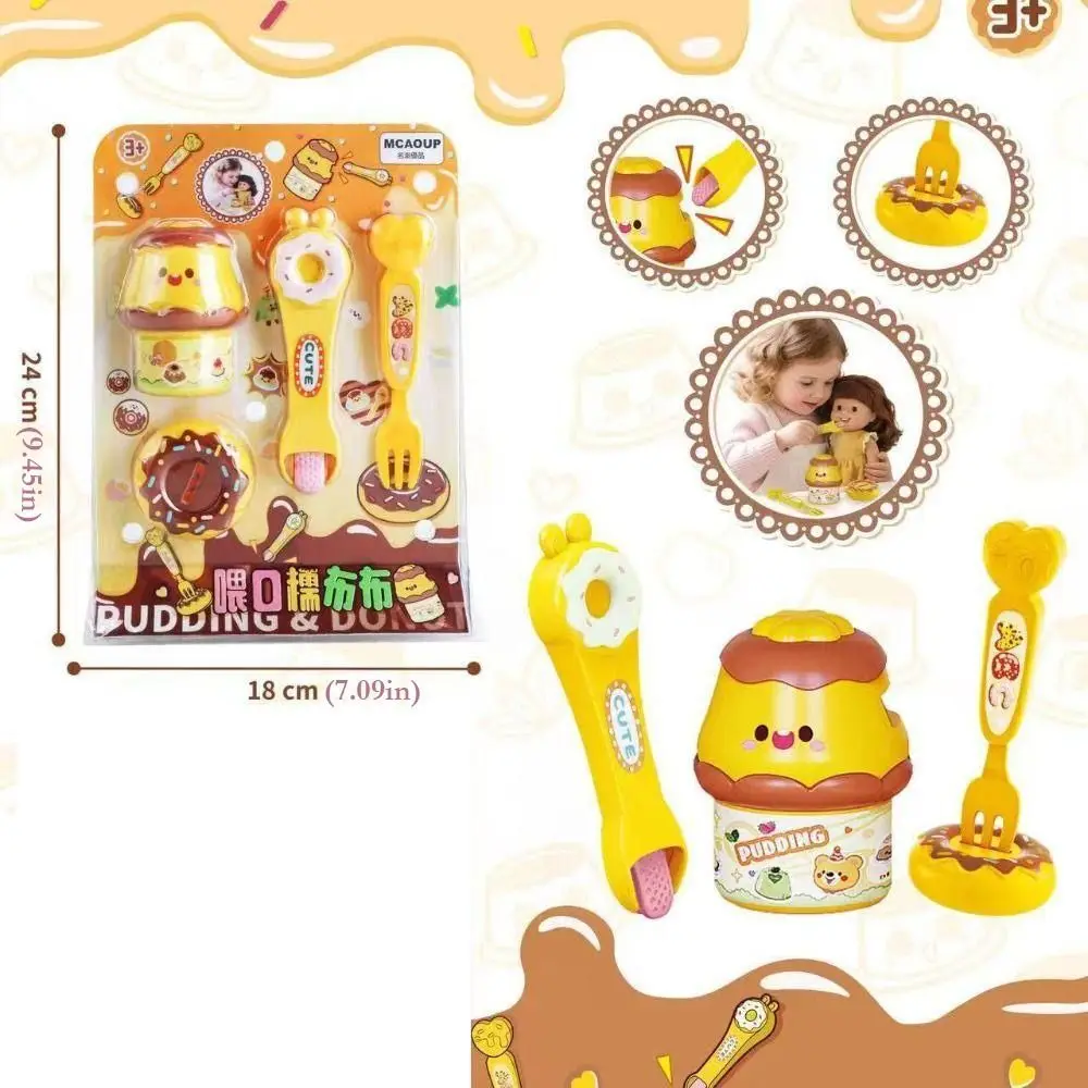 Alimentação de alimentos pudim brinquedo de alimentação educação precoce fingir jogar hambúrguer pudim brinquedo simulação japonesa jogar casa brinquedos