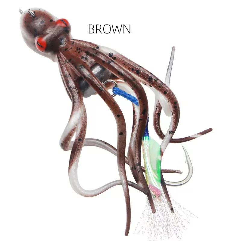 

ORJD Squid Soft Fishing Lure 60g-200g Octopus Jig Lure Luminous Artificial Bait Wobblers for Pike Bass Trout