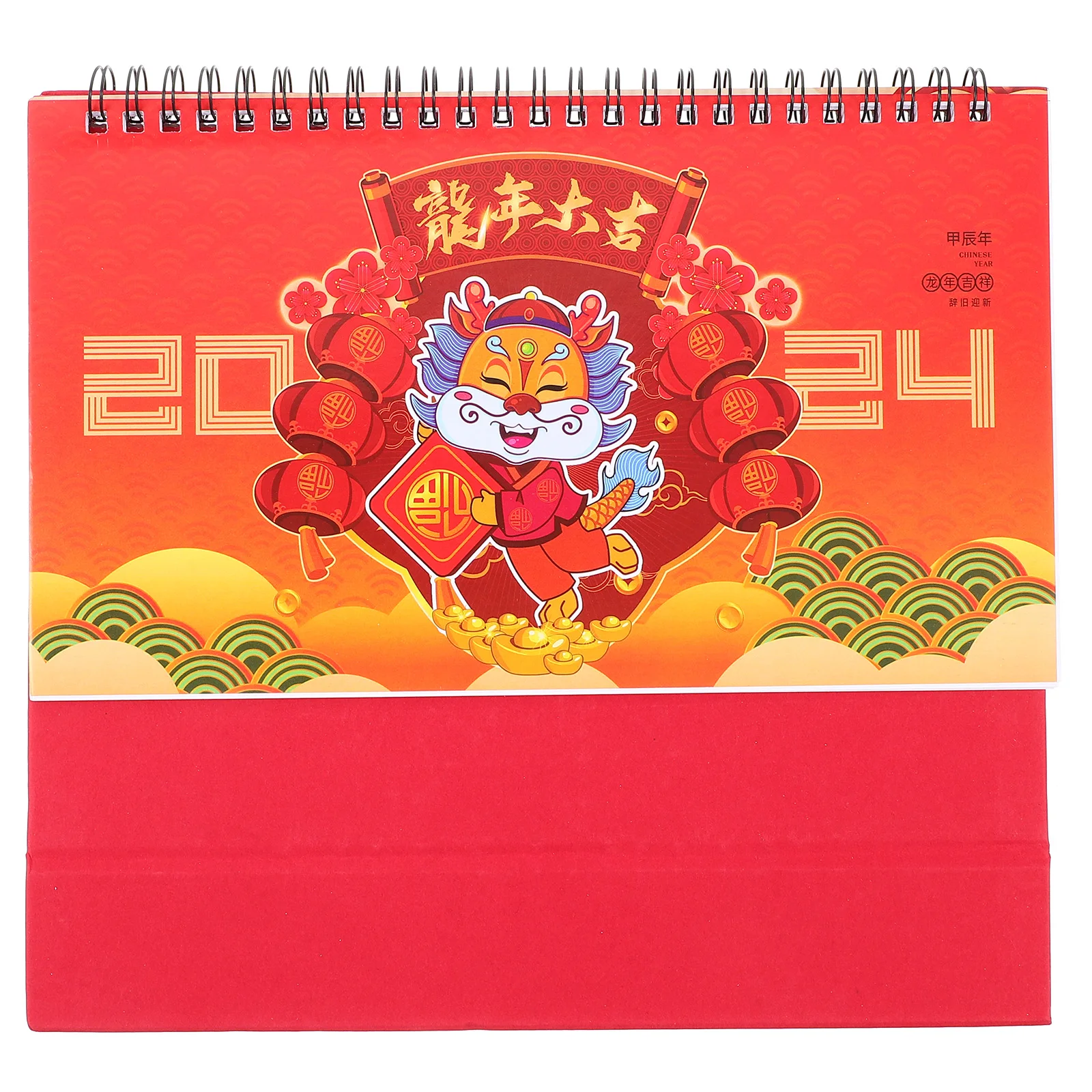 

2024 Year of Dragon Desk Calendar 17cmx235cm Monthly Flip Tabletop St Home Office Planner Thick Paper Stable Binding