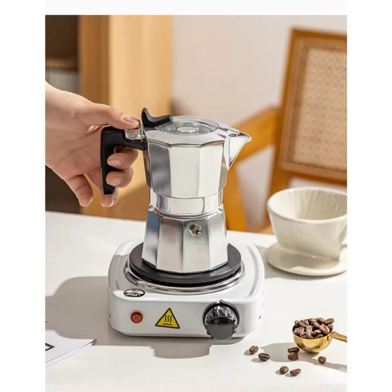 

Classic octagonal mocha coffee maker Metal coffee maker Milk frother