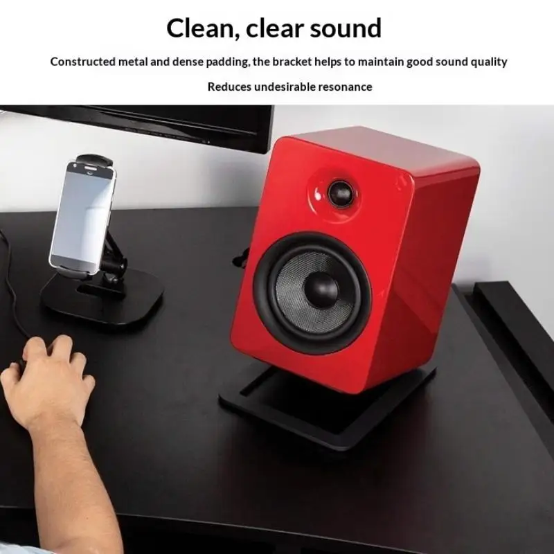 B*2Pcs Enhance Spatial Sound Effects And Shock Absorption Desktop Speaker Stand For Tabletop Audio Support Or Computer Speaker view 5