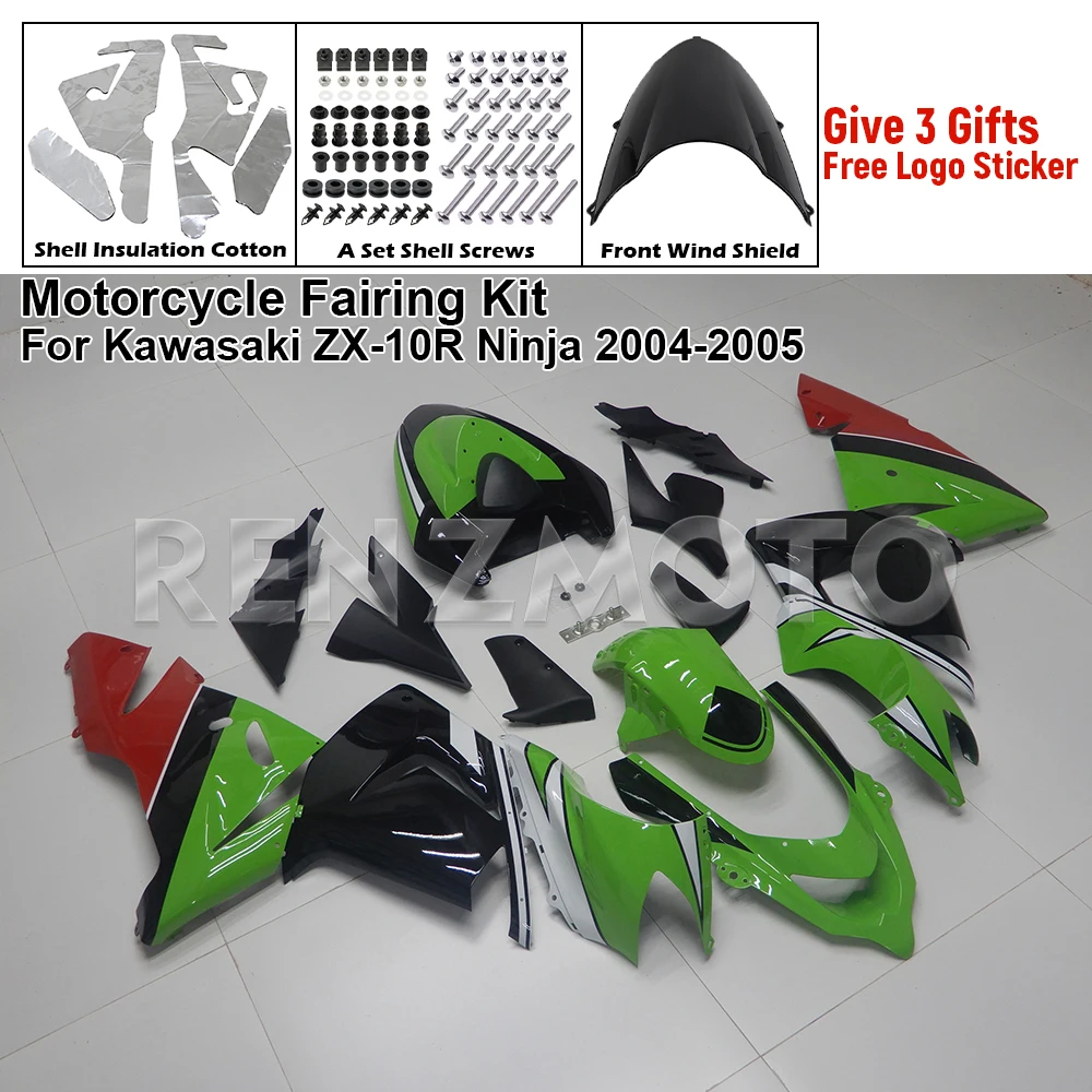 

Комплект обтекателей для мотоцикла, пластиковый комплект для Kawasaki ZX-10R Ninja 2004-2005, аксессуары, ABS, литьевой кузов zx10r 636 04-05