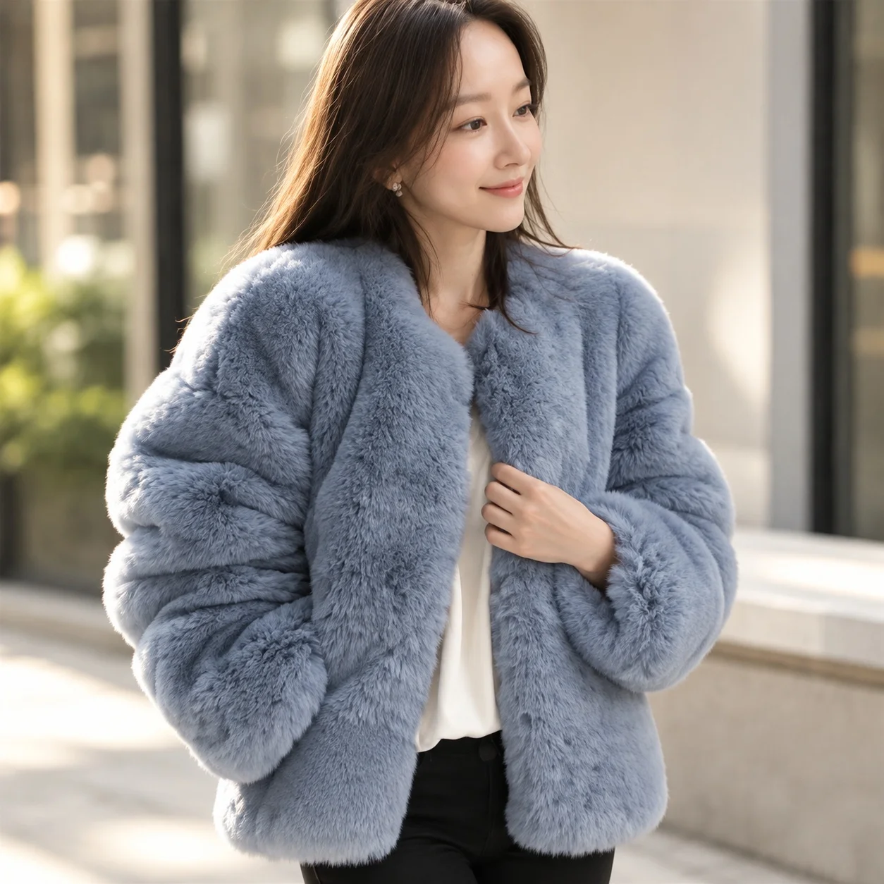 Long Sleeve Coat No Hood Regular Length Fresh Sweet with Fresh Sweet Style Cute Winter Coat Elegant Style Women Winter Jacket