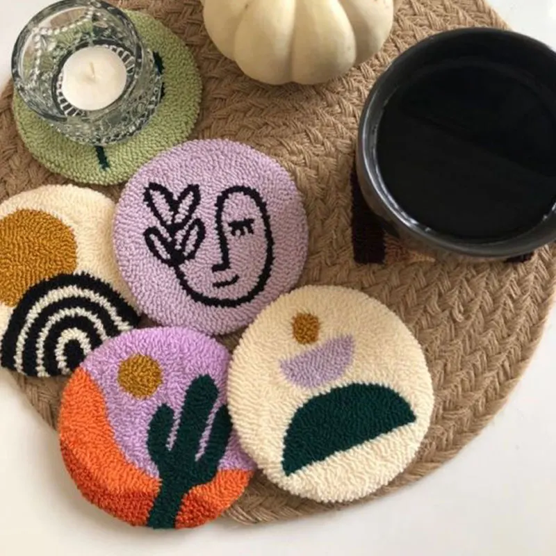 

Diy Crochet Yarn Stitching Mat Materials Pack Creative Minimalist Decorative Stress Relief Stitching Fun Home Fabric Art