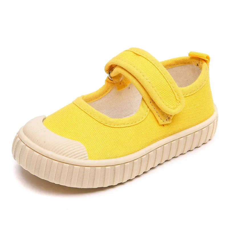 Zapatos de lona para bebé y niña, Zapatillas informales de Color sólido para estudiantes, tenis para niño y Mujer