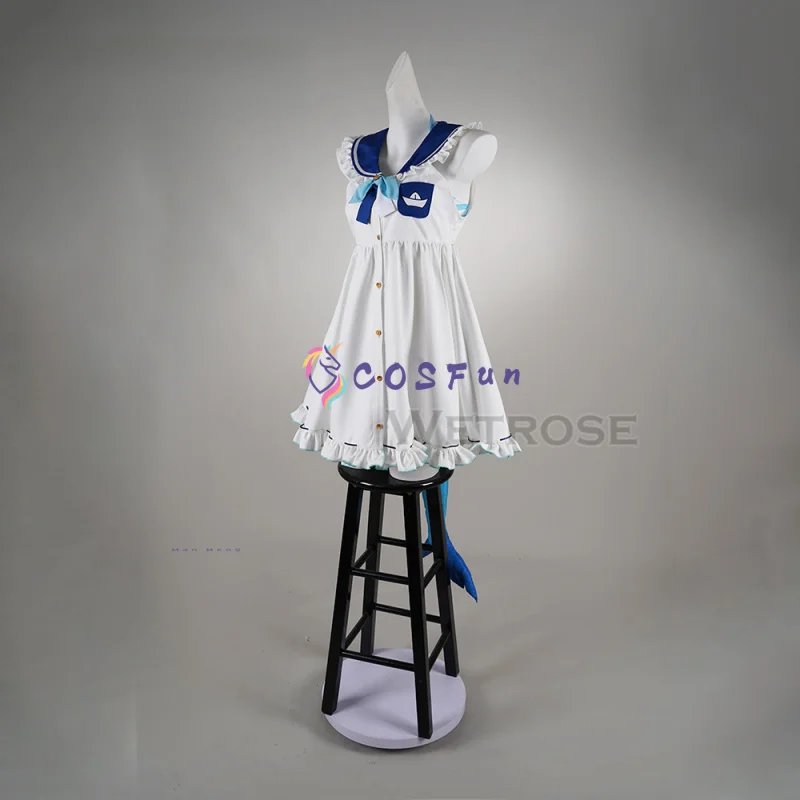 

Vtuber Sameko Saba Cosplay Costume Navy JK uniform Anime Character Prop Halloween Carnival Party COSFun