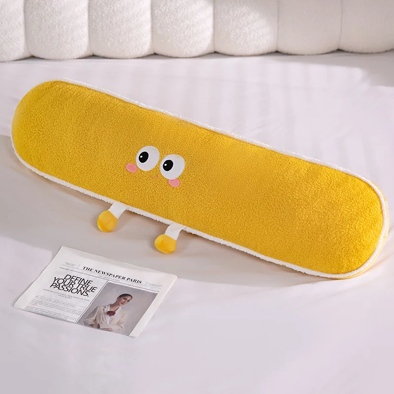 

Длинная плюшевая подушка 90/110 см, цвета дофамина, мультяшная подушка с большими глазами, мягкая набивка, обнимающаяся подушка для декора спальни