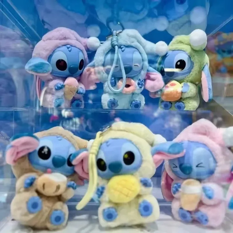 

ГОРЯЧАЯ !kawaii Stitch Blind Box Bag Eat Some Thing Before Sleep Series Виниловый кулон Милая кукла Mystery Box Пушистая кукла Подарок для взрослых