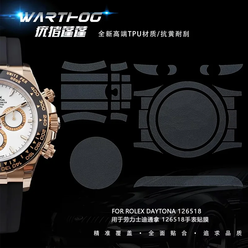 For Rolex Cosmograph Daytona Series 126518 Plate Strap Models Watch Protective Film 40mm Watch Screen Film