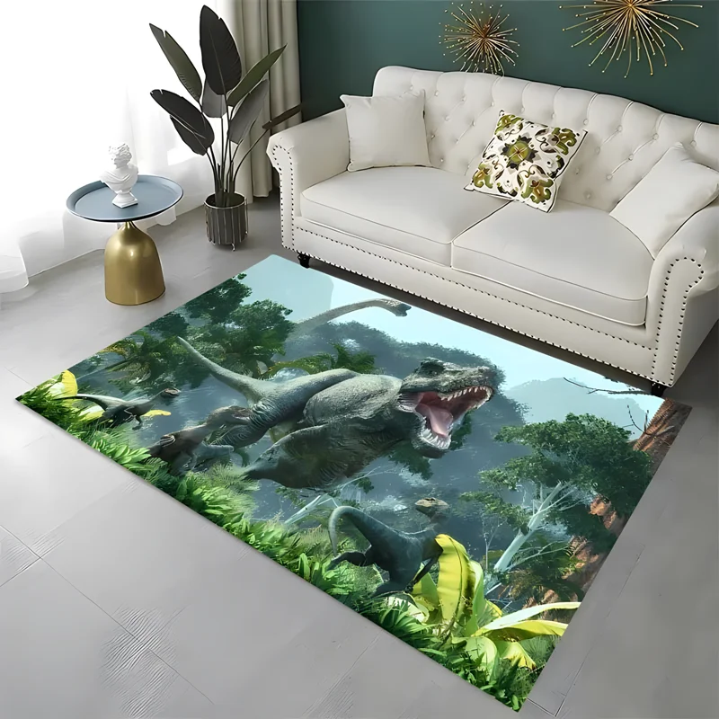 Dinosaur pattern carpet living room bedroom home decor carpet garden lawn mat bathroom kitchen non-slip mat birthday present