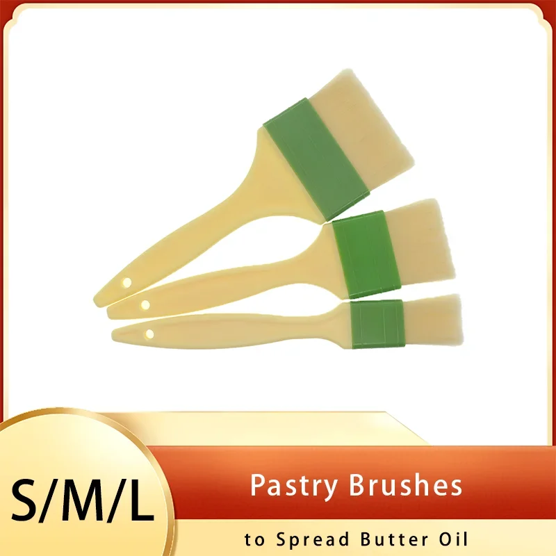 Pinceles para repostería Pincel para untar aceite para untar aceite de mantequilla o lavado de huevos en pan y repostería o aplicar salsas al asar