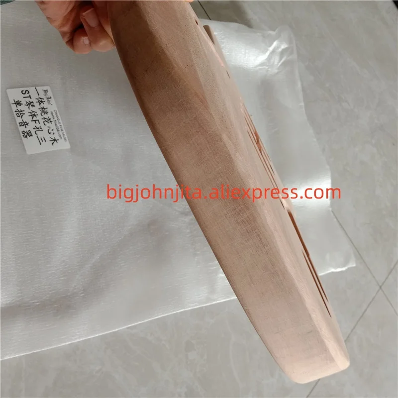 Unpaint Single Wave 6 strings Electric Guitar Body,3S Route F Hole Whole Mahogany Body Fit For ST Guitar  BJ349