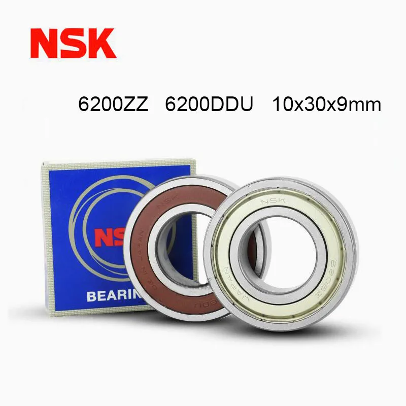 Free shipping Japan NSK Bearing 5/10pcs 6200ZZ 6200DDU High Quality Miniature Deep Groove Ball Bearing 10*30*9 mm High Speed