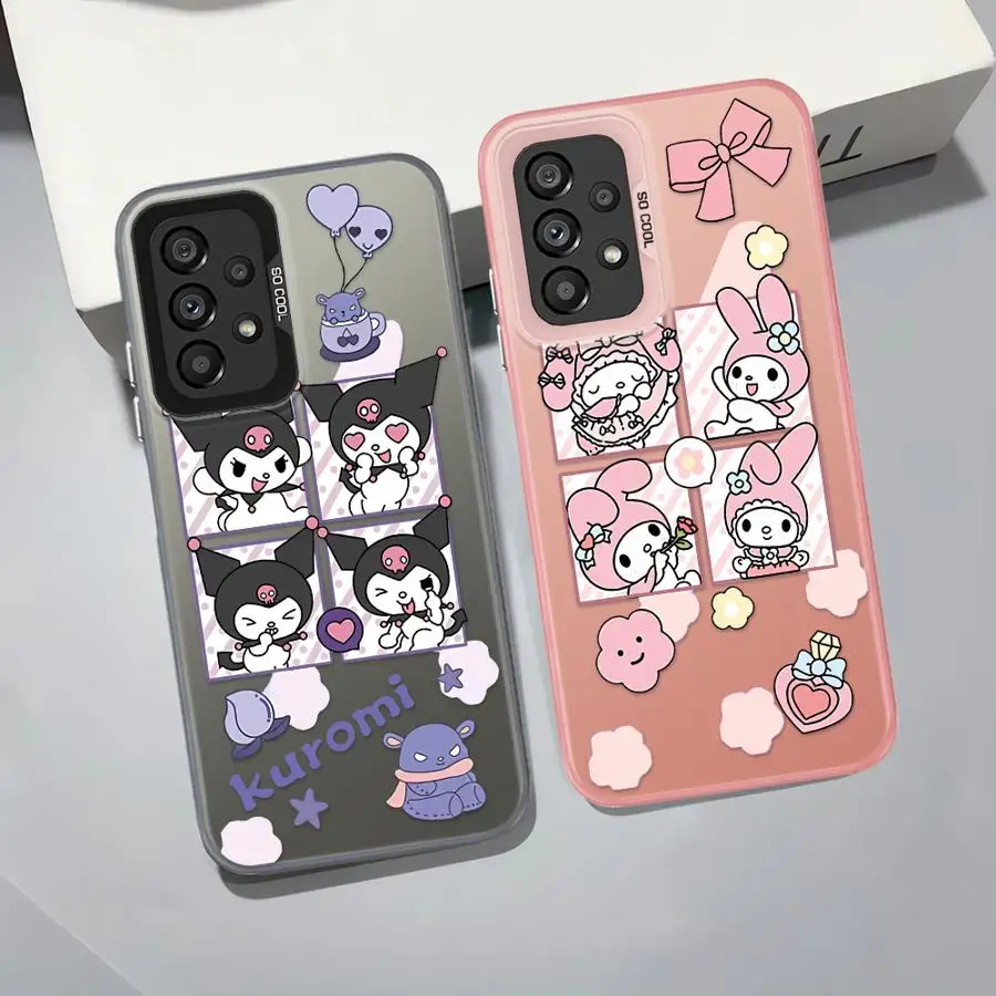 حافظة لطيفة سانريو ميلودي كورومي لهاتف سامسونج جالاكسي A32 A15 A14 A13 A22 A12 A23 A16 A34 A25 A24 غلاف ناعم