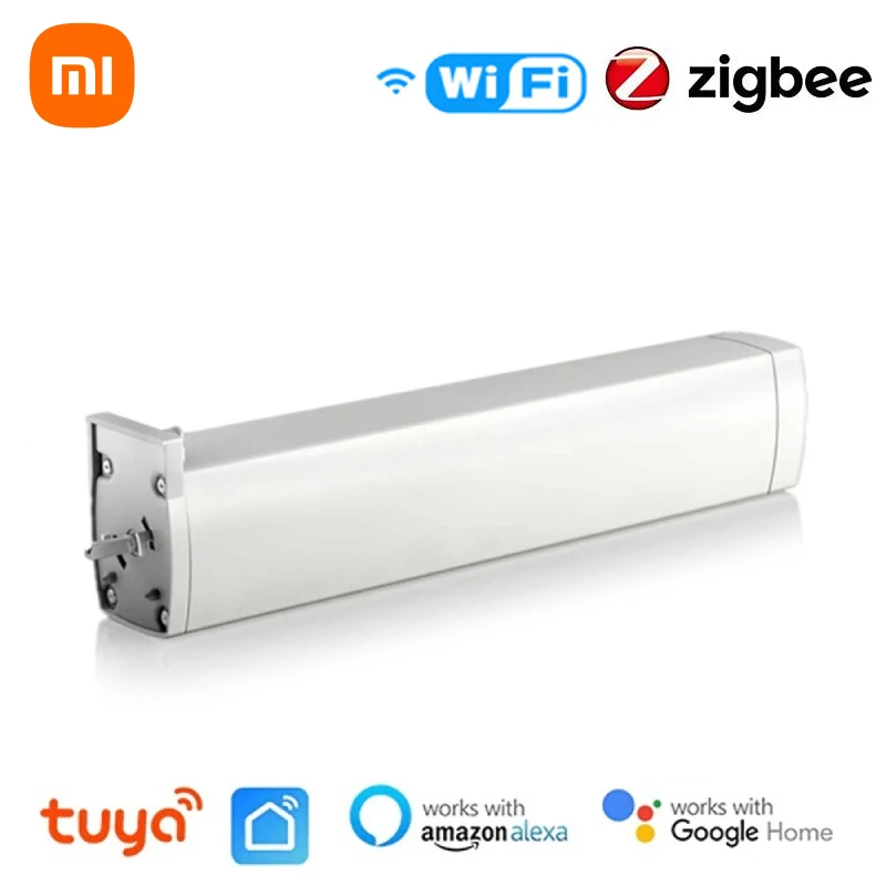 Xiaomi-Motor de cortina inteligente Tuya WiFi /ZigBee, Motor de obturador inteligente eléctrico con control remoto RF, Alexa Echo, asistente de