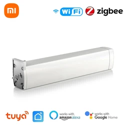 Xiaomi-Motor de cortina inteligente Tuya WiFi /ZigBee, Motor de obturador inteligente eléctrico con control remoto RF, Alexa Echo, asistente de Google