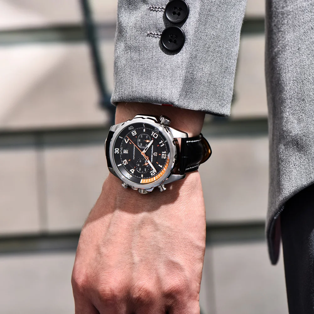 PAGANI DESIGN Watches 2025 New Strong Luminous Luxury Quartz Men Watch Fashion Leather Watch For Men Sapphire Glass Chronograph
