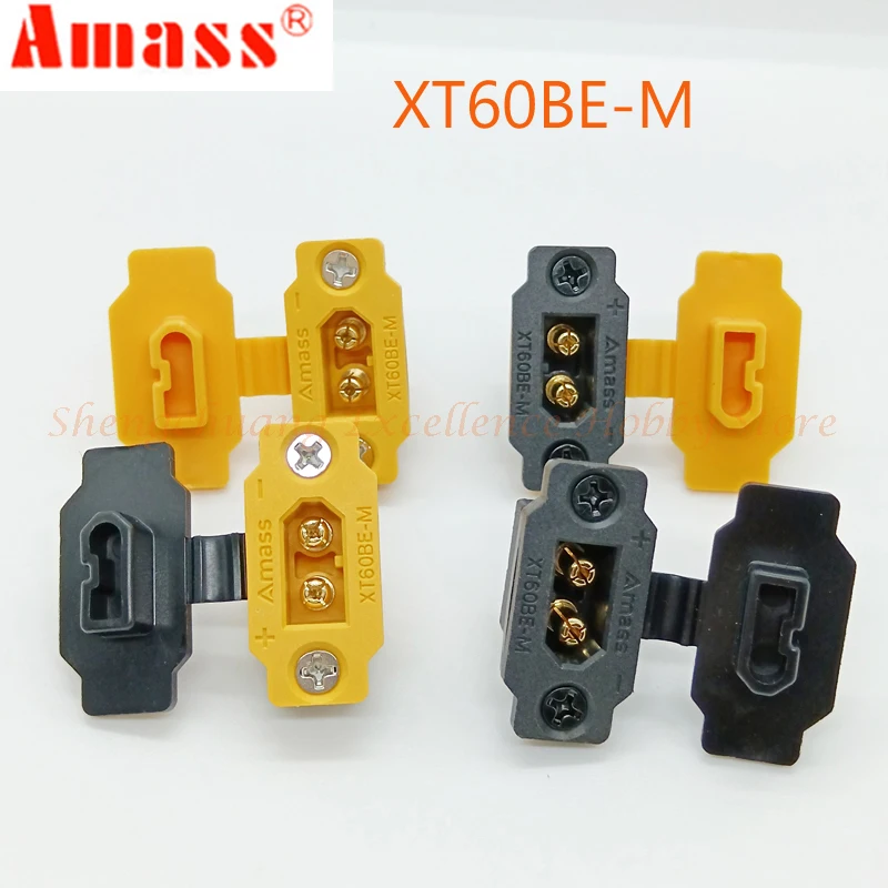 الأصلي Amass أصفر/أسود XT60BE-M ذكر XT60H أنثى رصاصة موصل سلك كابل التوصيل ل RC FPV شاحن محرك البطارية ESC
