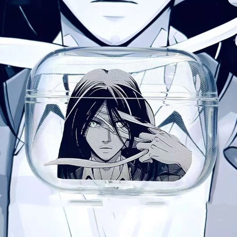 

Чехол для наушников Attack on Titan Eren Jaeger для AirPods Pro 3, чехол 2-го поколения для Apple AirPods 1 2 4 Eren Yeager, защитные чехлы