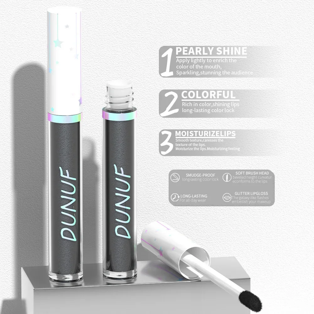 6pcs/Set Professional Pearlescent Lipsticks with Diamond Glitter LongLasting Metallic Gloss Lip Makeup Waterproof Glaze