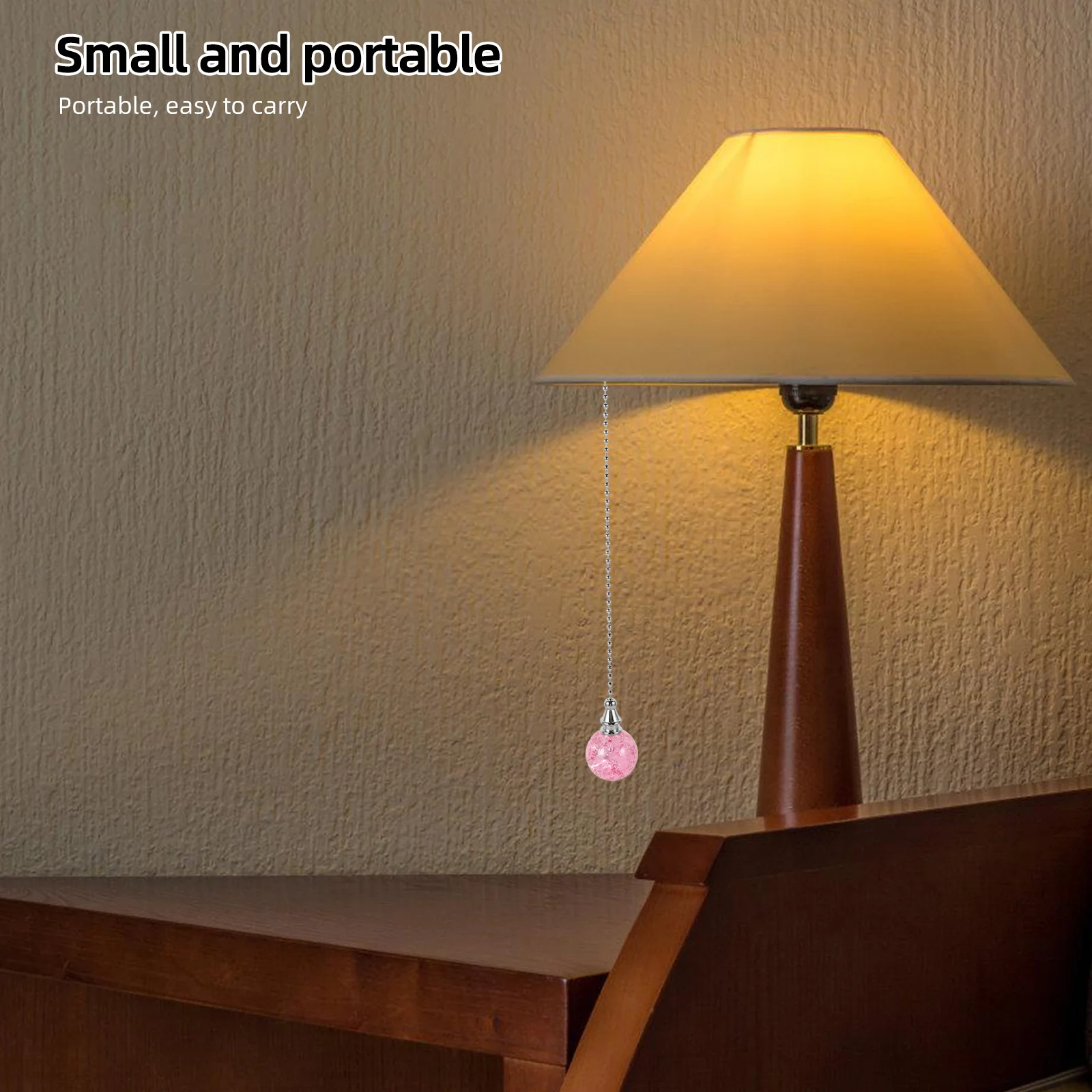 

2Pcs Pull Chain Pendant Extension Cracked Crystal Ball Decorative Fan Pull Chain for Ceiling Fans Light Fixture Accessories