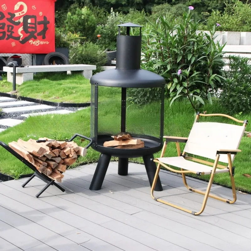 Chimney villa, barbecue, outdoor stove, heater, grill, brazier, stove, outdoor charcoal, rocket stove, courtyard camp
