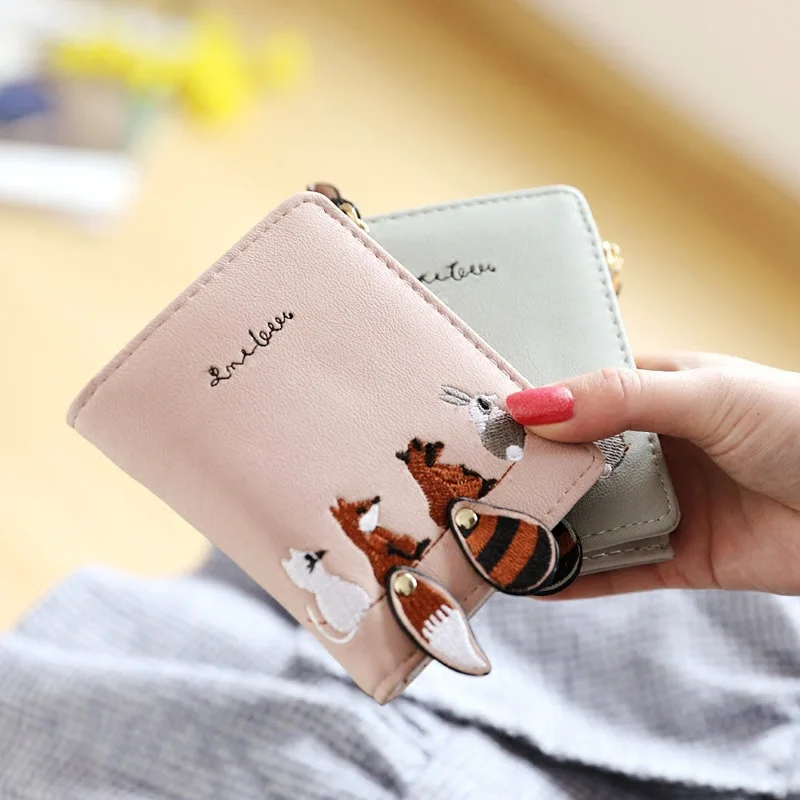 Dompet pendek wanita baru dompet mini lipat segar kecil lucu