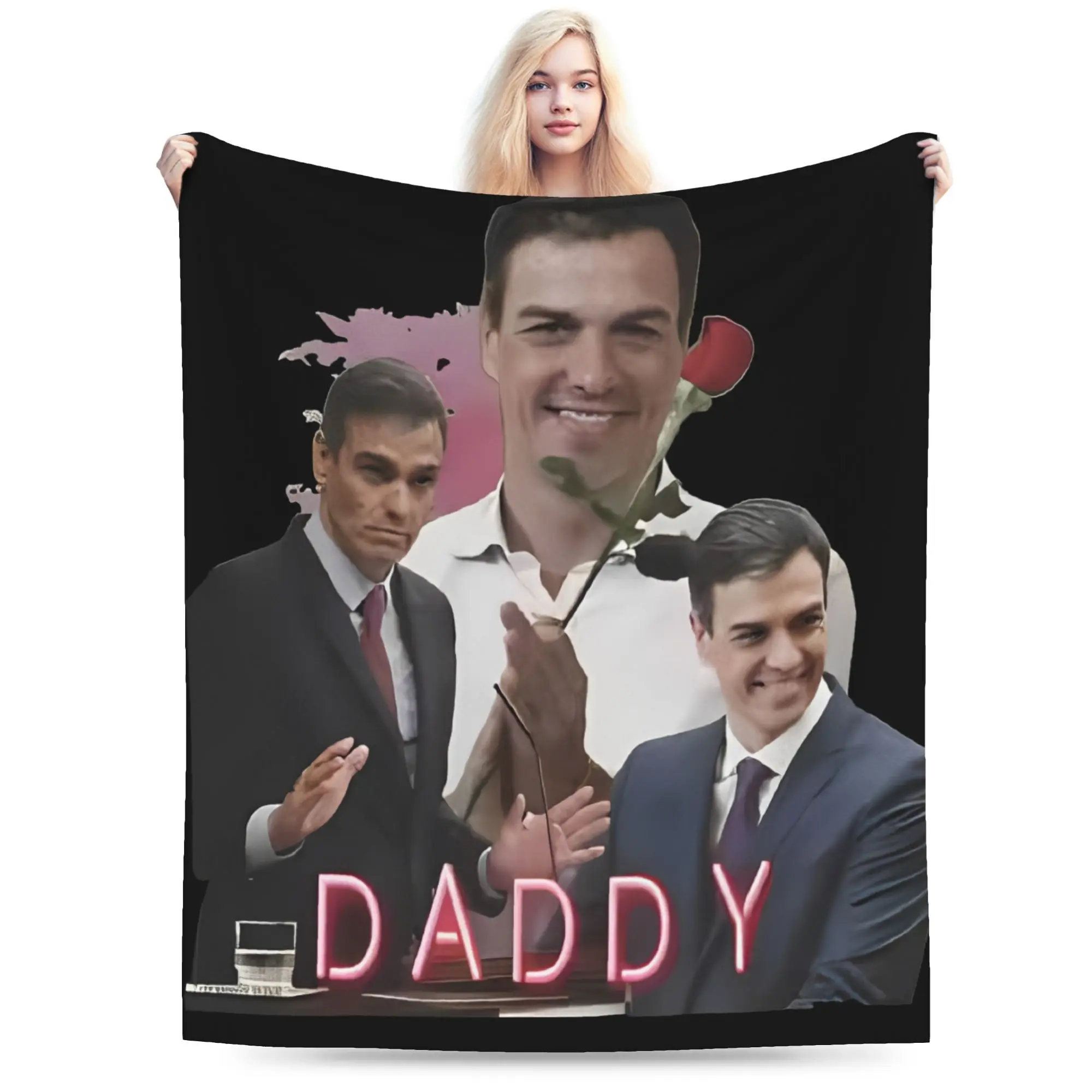 Pedro Sanchez Flannel Blanket Adults Child Daddy Warm Throw Blanket Winter Living Room Bedspread Sofa Bed Cover