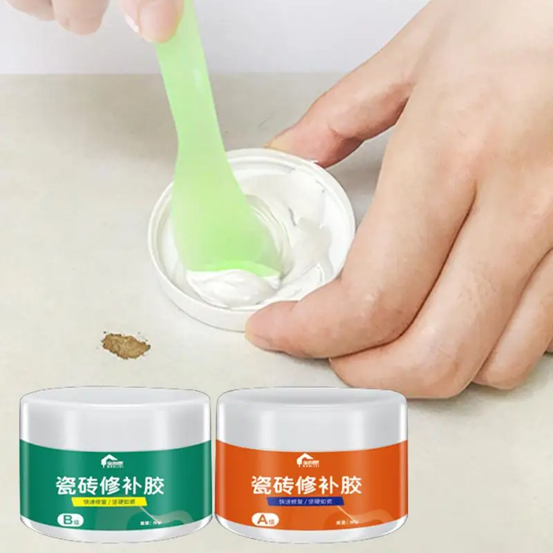 Kit de reparo de banheira de fibra de vidro, pia, conjunto de reparo de cerâmica, kit de reparo de azulejo, mármore, pedra artificial, banheiro